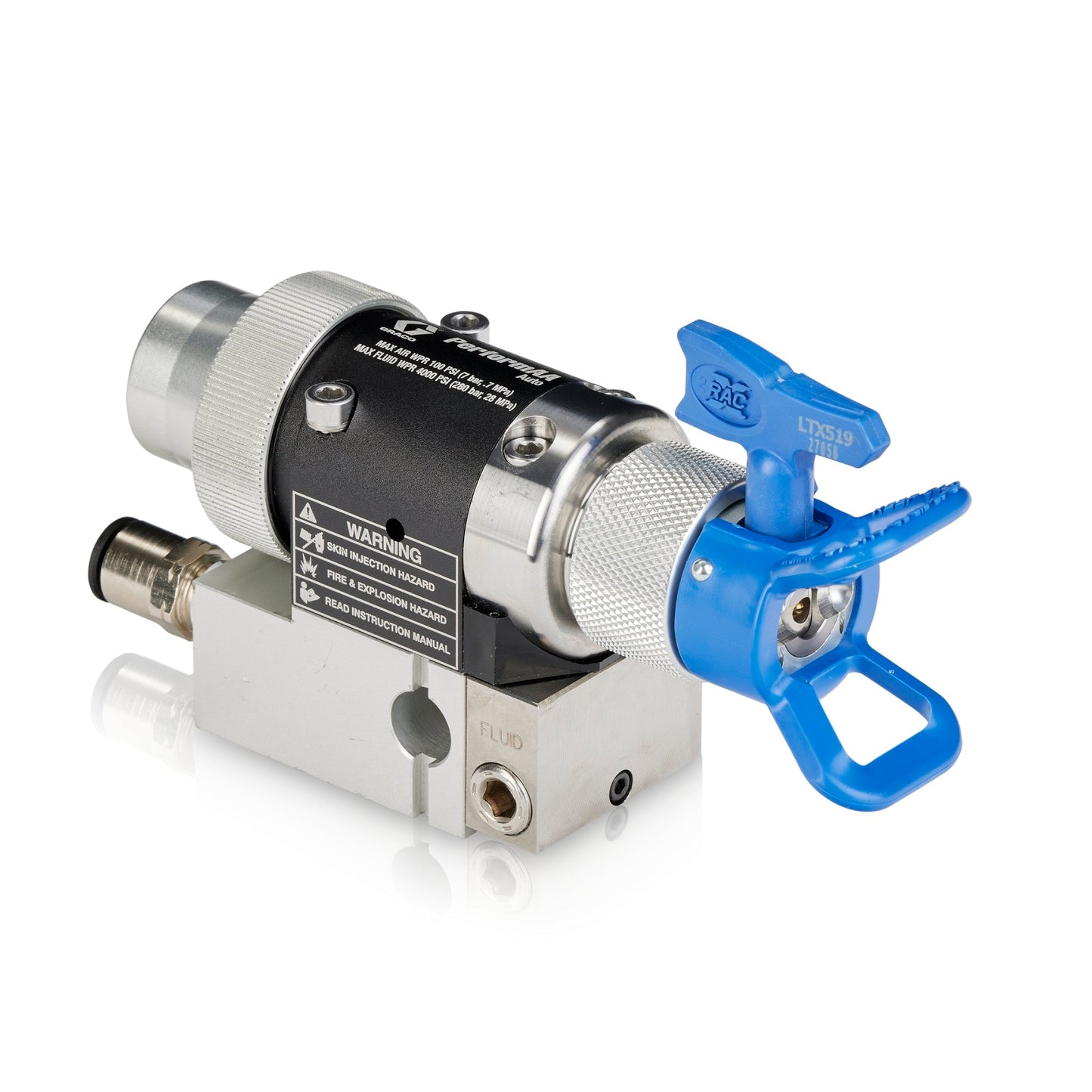 GRACO PerformAA Auto Air Assist Spray Gun with Reverse-A-Clean (RAC) Air Cap (Part No. 26B573)