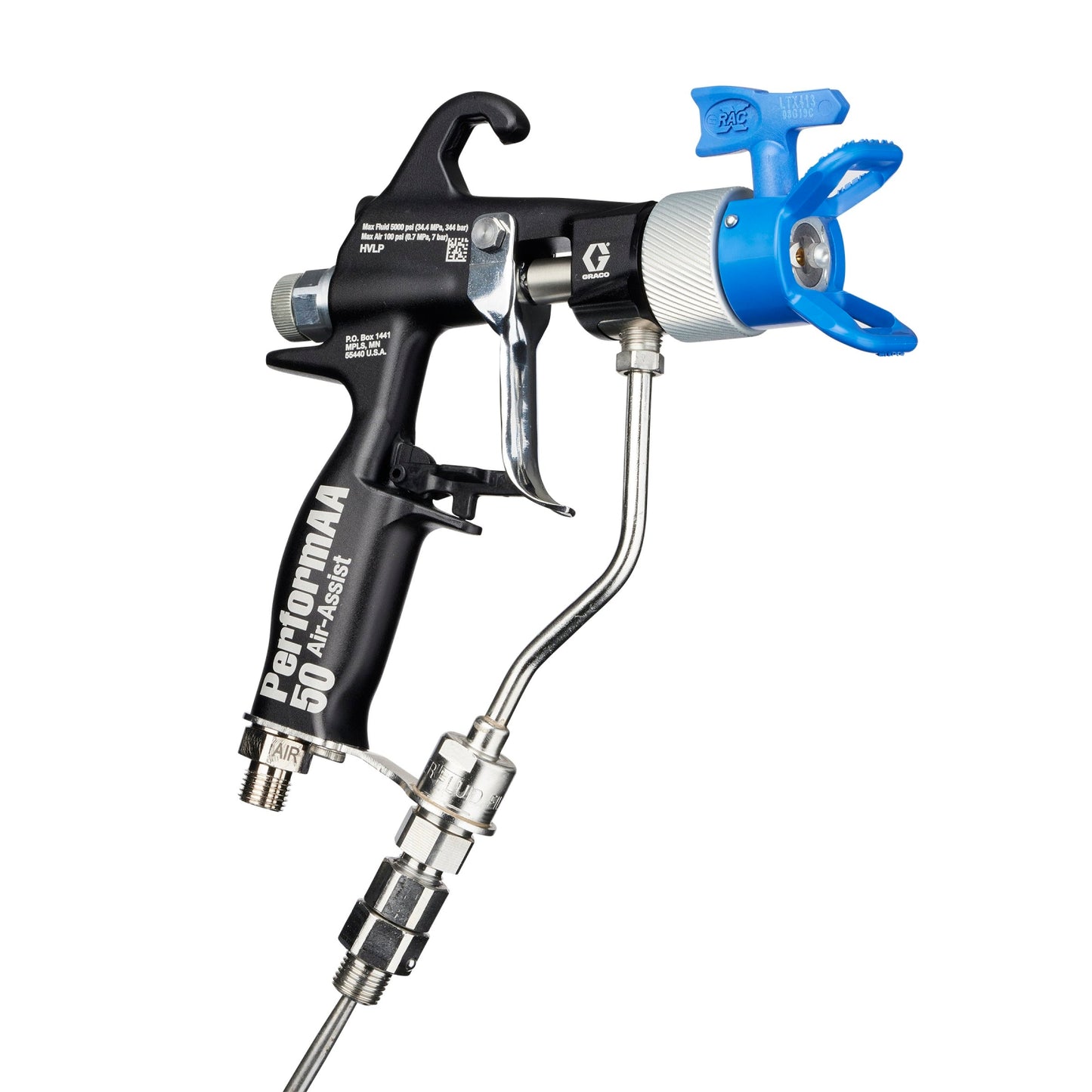 GRACO PerformAA 5000 RAC Air Assist Gun with Reverse A Clean air cap and spray tip (Part No. 26B517)