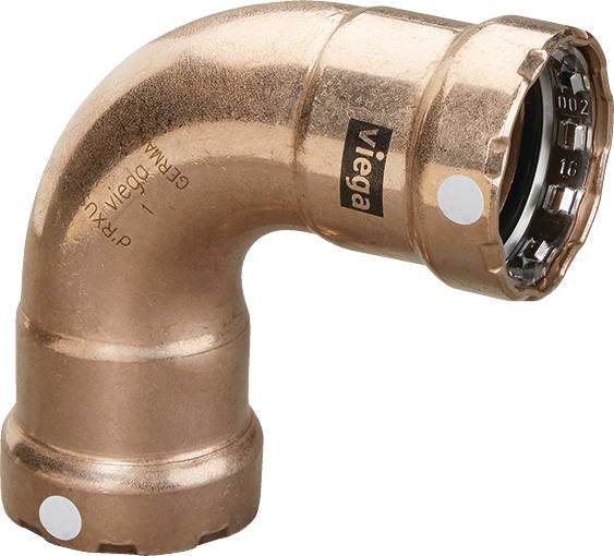 Viega Megapress 90° Elbow Cunife 90/10" – 1/2" × 1/2" | Viega SeaPress System (SKU: 88000)