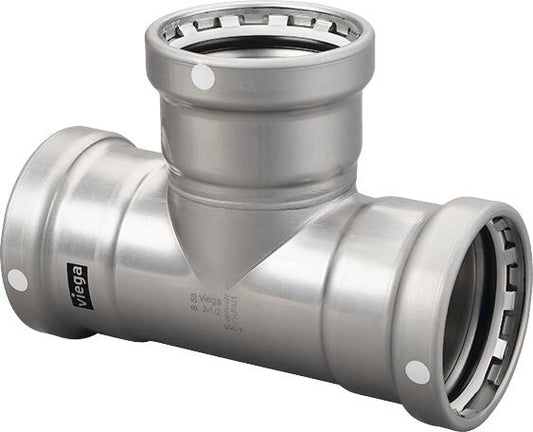 Viega Megapress Tee Carbon Steel Zinc – Nickel Coating – 4 × 4 × 4 | Viega MegaPress System (SKU: 26570)