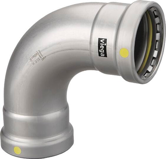 Viega Megapressg 90° Elbow Carbon Steel Zinc – Nickel Coating – 21/2 × 21/2 | Viega MegaPressG System (SKU: 28600)