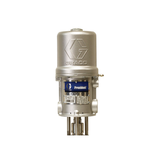 GRACO President 3:1 Pneumatic 2-Ball Piston Pump, CS, Stubby, 3 Leather/2 PTFE Seals (Part No. 237143)