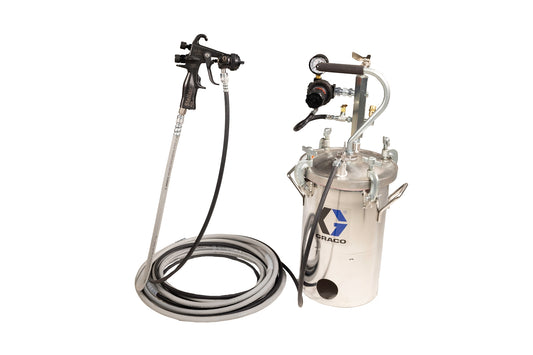 GRACO 5 Gallon (19 L) Pressure Pot with Agitator and Stellair ACE Air Spray Gun (Part No. 2006500)