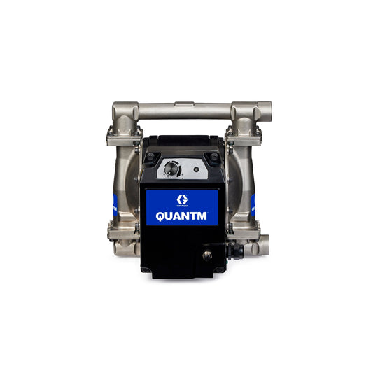 Graco TE30-0398 QUANTM i30, 1"Flange, Stainless Steel Electric Diaphragm Pump, FluxCore Drive, 120 VAC 1_, AL Center, SS Seat, PT Ball, PS Diaphragm Innoflo Solutions