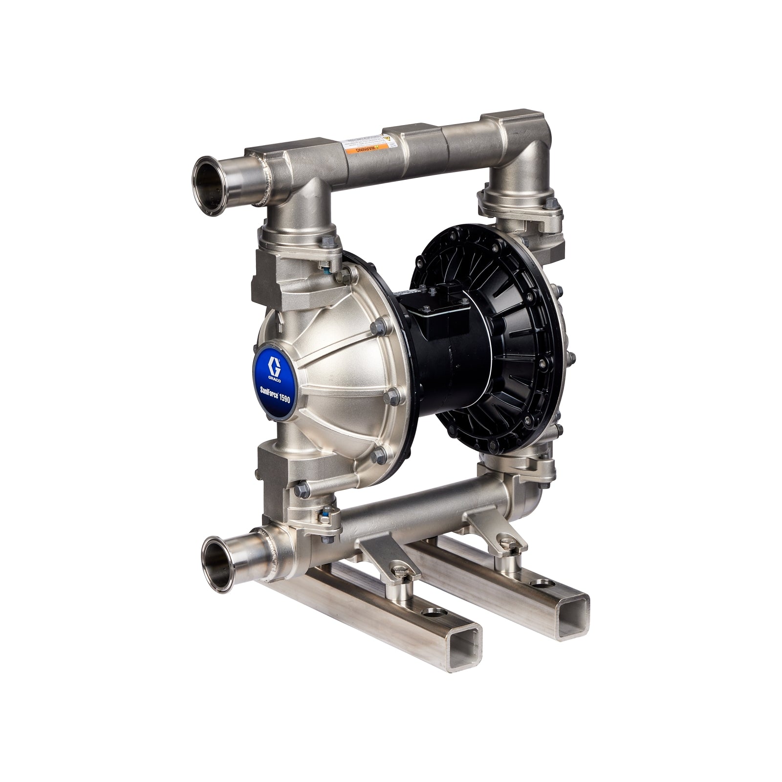 GRACO SaniForce 1050 Beverage Pump, 1" FG SST Pneumatic Diaphragm Pump, AL Center, SS Seats, CW Balls, SP Diaphragms (Part No. 26D635)