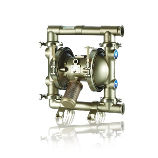 GRACO SaniForce 1590, 1.5" FG SST Pneumatic Diaphragm Pump, SS Center, SS Seats, PT Balls, PT Diaphragms (Part No. FD2111)