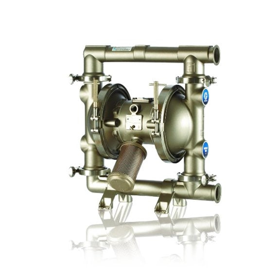 GRACO SaniForce 1590, 1.5" FG SST Pneumatic Diaphragm Pump, SS Center, SS Seats, SP Balls, SP Diaphragms (Part No. FD2222)