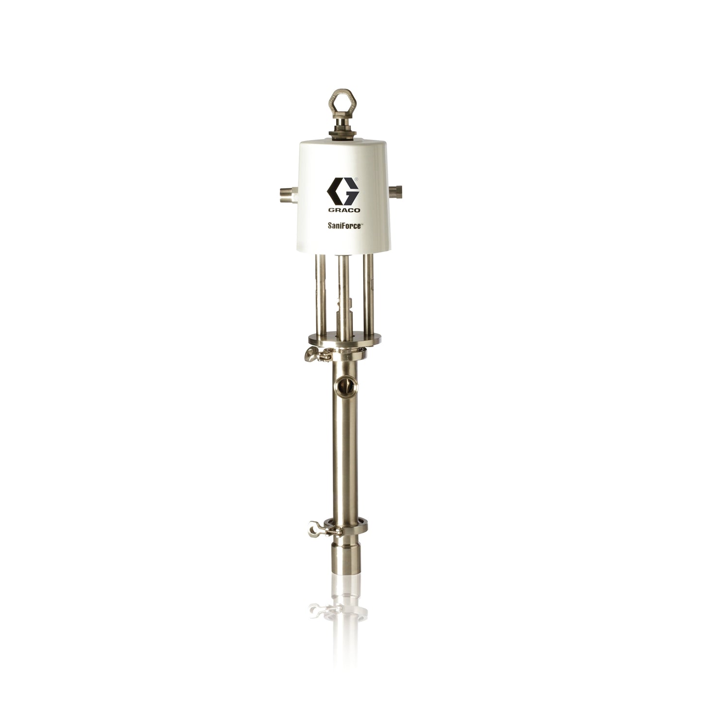 GRACO SaniForce 6:1 Ratio Stubby Double Ball Piston Pump with Buna-N, UHMWPE & Polychloroprene Packings (Part No. 24E838)