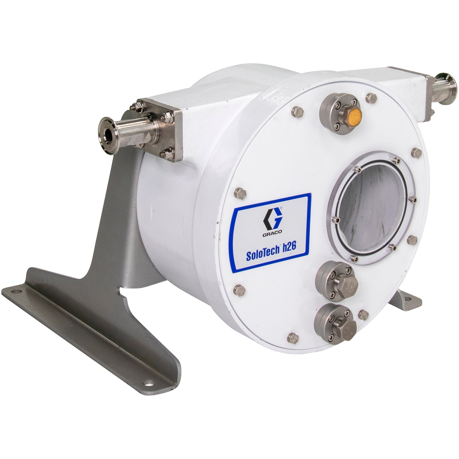 GRACO SoloTech™ h26 Peristaltic Pump, No Motor or Gear Reducer, FDA Nitrile Hose, SST Sanitary Clamp Barb (Part No. 19D100)