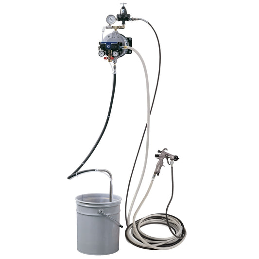 GRACO Triton SST Spray Package, Wall, 100 psi Regulator, Air & Fluid Hoses, Stellair HVLP Gun .055 in (1.4 mm) Nozzle for Metal Applications (Part No. 233492)