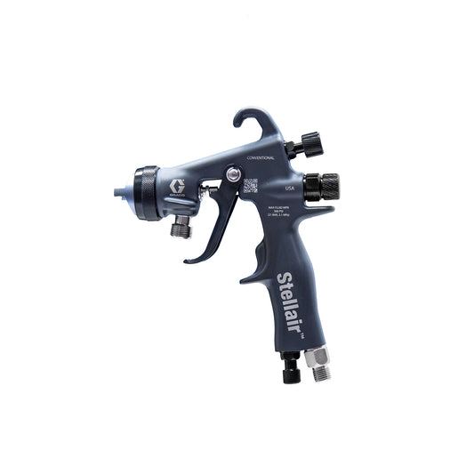 GRACO Stellair Air Spray Gun, Conventional, 0.055 in (1.4 mm), Wide Pattern, PEEK Tip (Part No. 2004180)