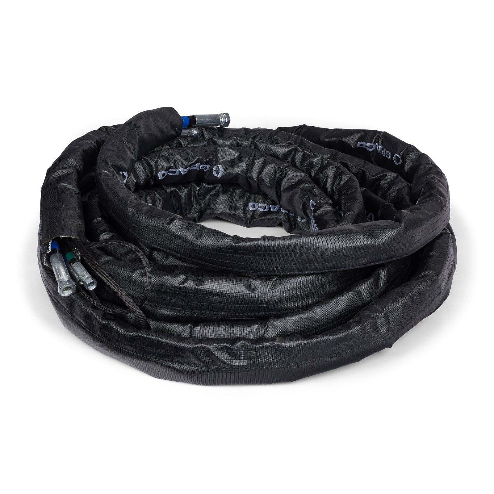 GRACO Electric Heated Hose, 7250 psi (500 bar), 1/2 in. x 1/4 in., 50 ft (15 m), Recirculation Hose (Part No. HH75225)