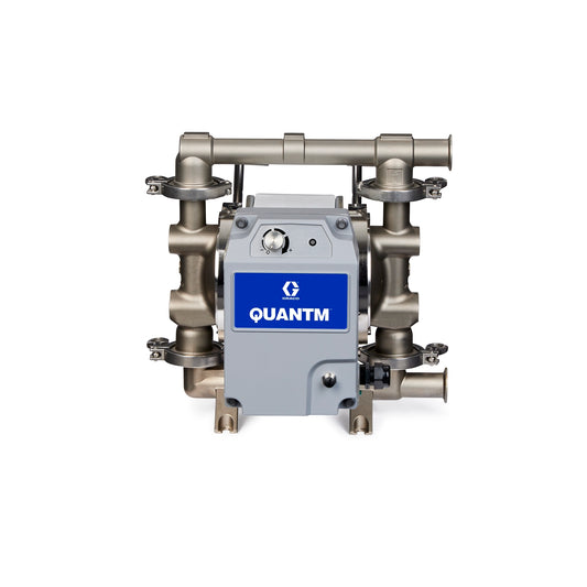 GRACO QUANTM h30, 1" FG SST Electric Diaphragm Pump, 100-120 V, FEP AL Center, SS Seat, CW Ball, PO Diaphragm (Part No. HE30-0000)