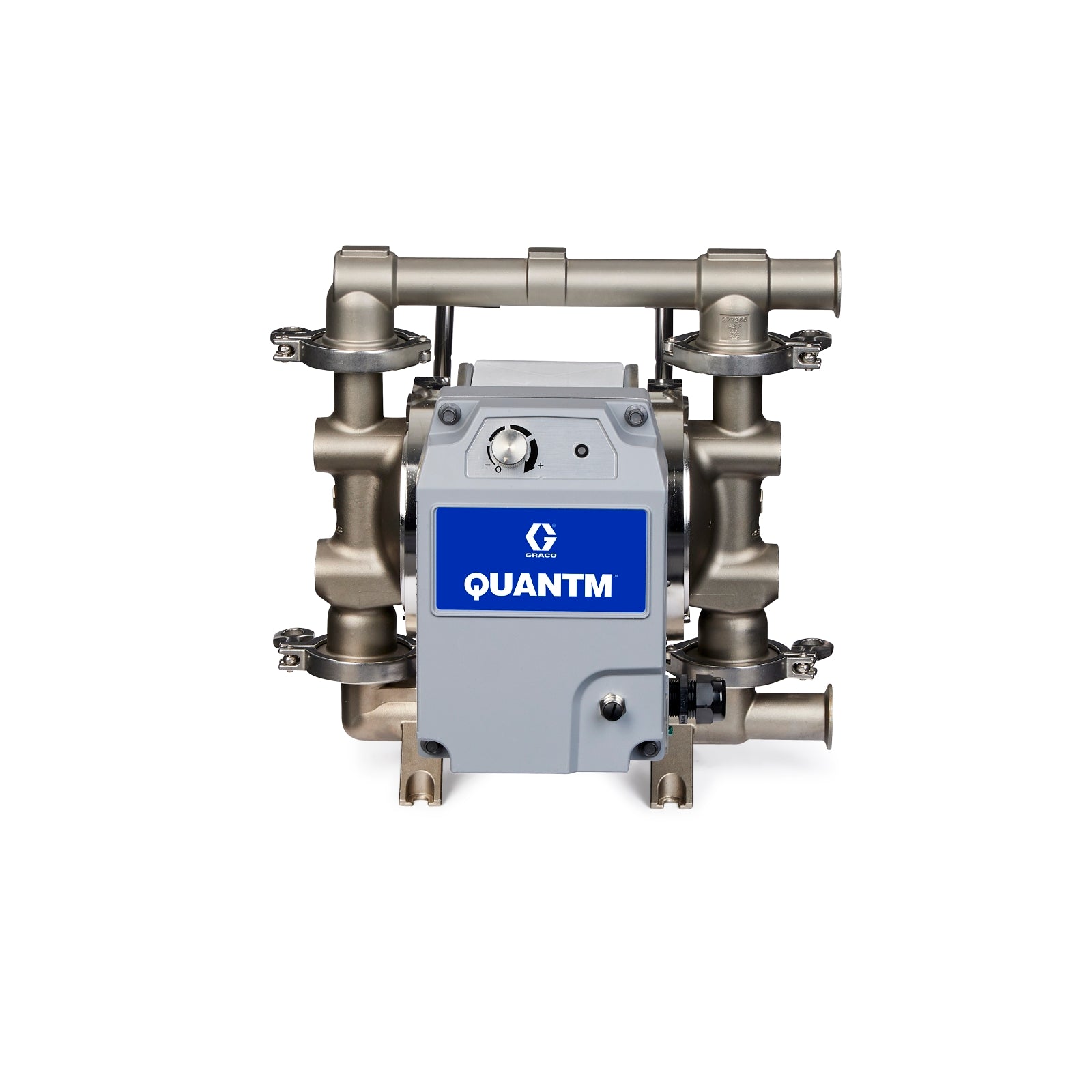 GRACO QUANTM h30, 1" FG SST Electric Diaphragm Pump, 100-120 V, FEP AL Center, SS Seat, PT Ball, PO Diaphragm (Part No. HE30-0007)