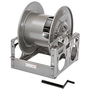 Hannay Reel Ssn716-23-24-15.5J | Hose & Cable Reel | Stainless Steel Construction, Aflas Seals, Mill Finish, Spec Roller Position – Durable Corrosion-Resistant Industrial Reel