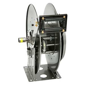Hannay Reel Def-N716-19-20-10.5J | Hose & Cable Reel | Ss Hub With 3/4" Riser, 1/2" Sst Epdm Swl, 3/4" Adapter Installed – Durable Stainless Steel Construction For Industrial Use