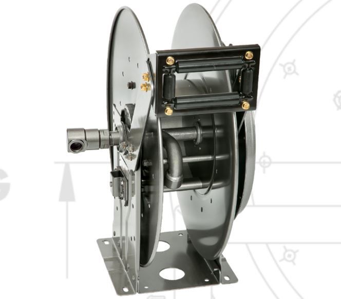 Hannay Reel Spbn818-25-26-10.5B | Hose & Cable Reel | 1" Full Circle Jt, Spec Roller Position – Durable Industrial Grade Hose Reel