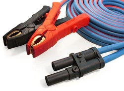 Hannay Part 6' Of 1/0 Clear Jacket Jumper Cable | Electrical Jumper Cable | Tubular-To-Flat Terminal, Clear Jacket Insulation – Durable High-Conductivity Power Connector