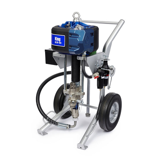 GRACO King 45:1 Sprayer, Integrated Filter, Heavy Duty Cart, Air Controls, Siphon Kit (Part No. K45FH0)