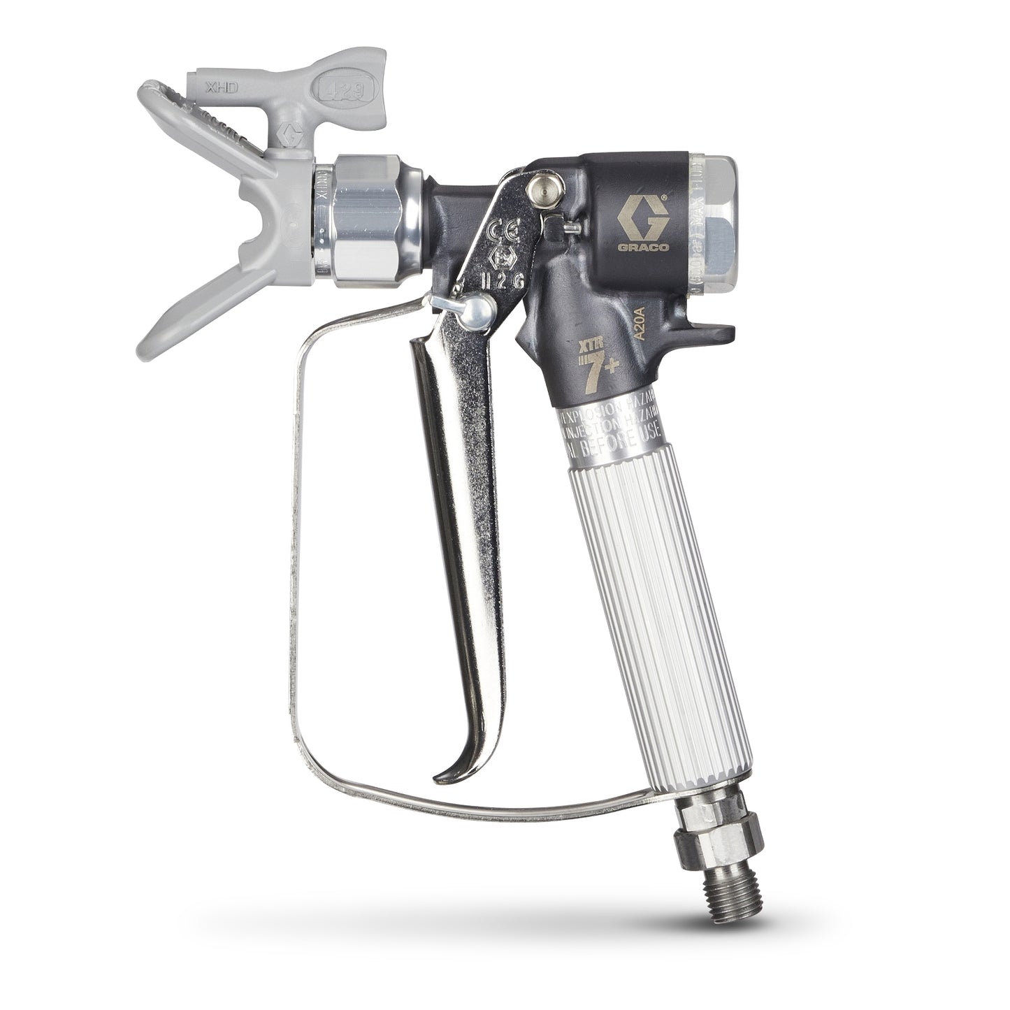 Graco XTR724 XTR7 Airless Spray Gun, Round Handle, 4-Finger Trigger, XHD RAC Tip Innoflo Solutions