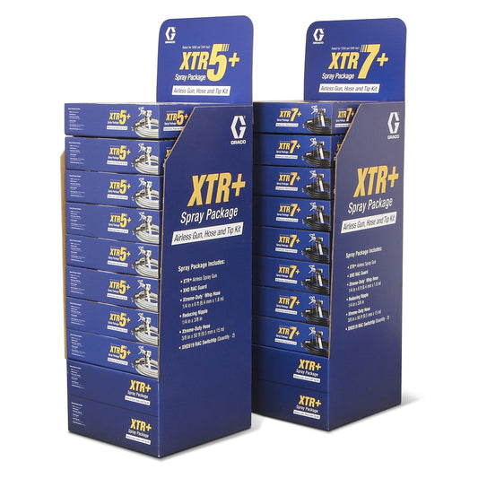 GRACO XTR5+ Gun, Hose and Tip Kit, 8-pack of 26C962 with Display Stand (Part No. 26C972)