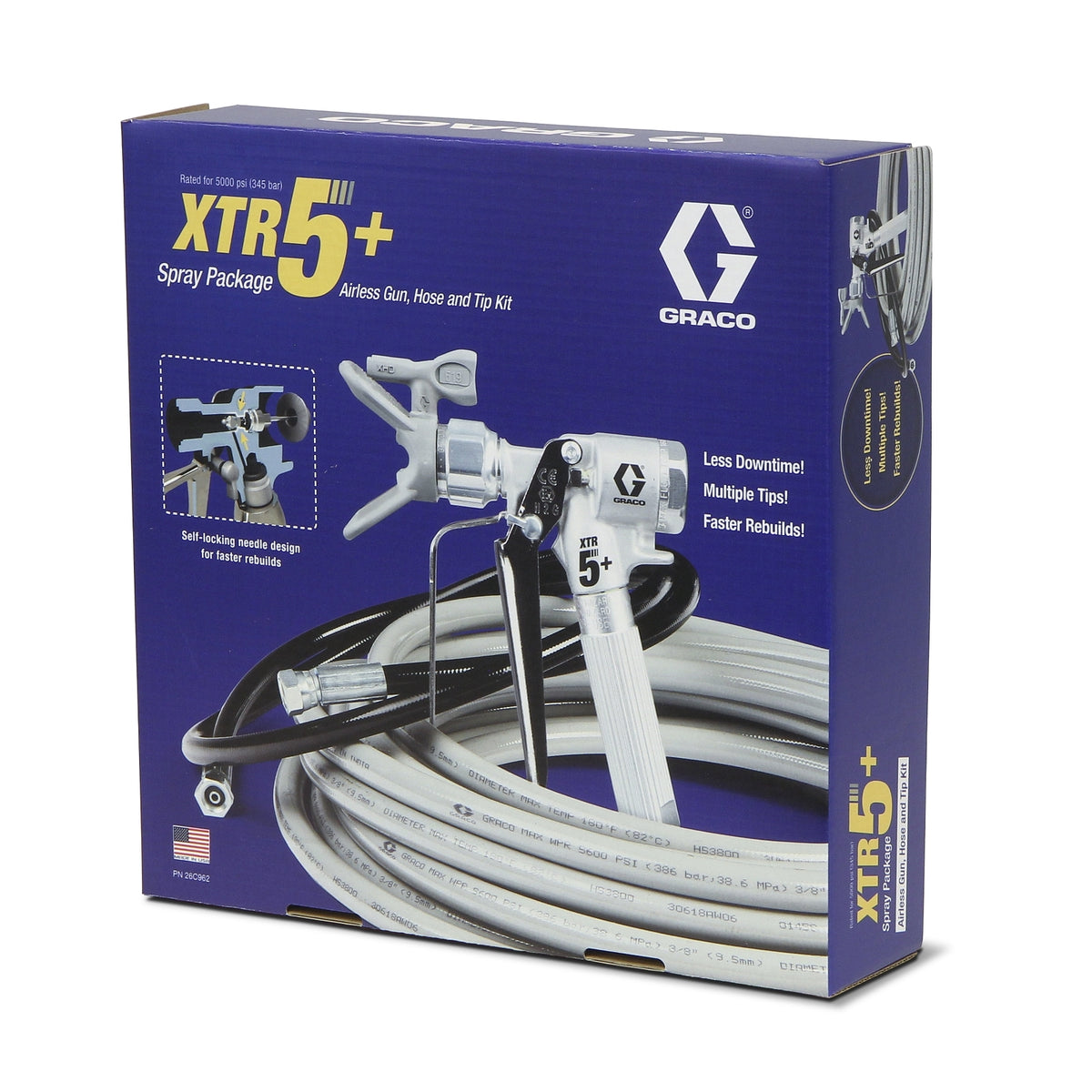 GRACO XTR5+ Gun, Hose and Tip Kit (Part No. 273142)